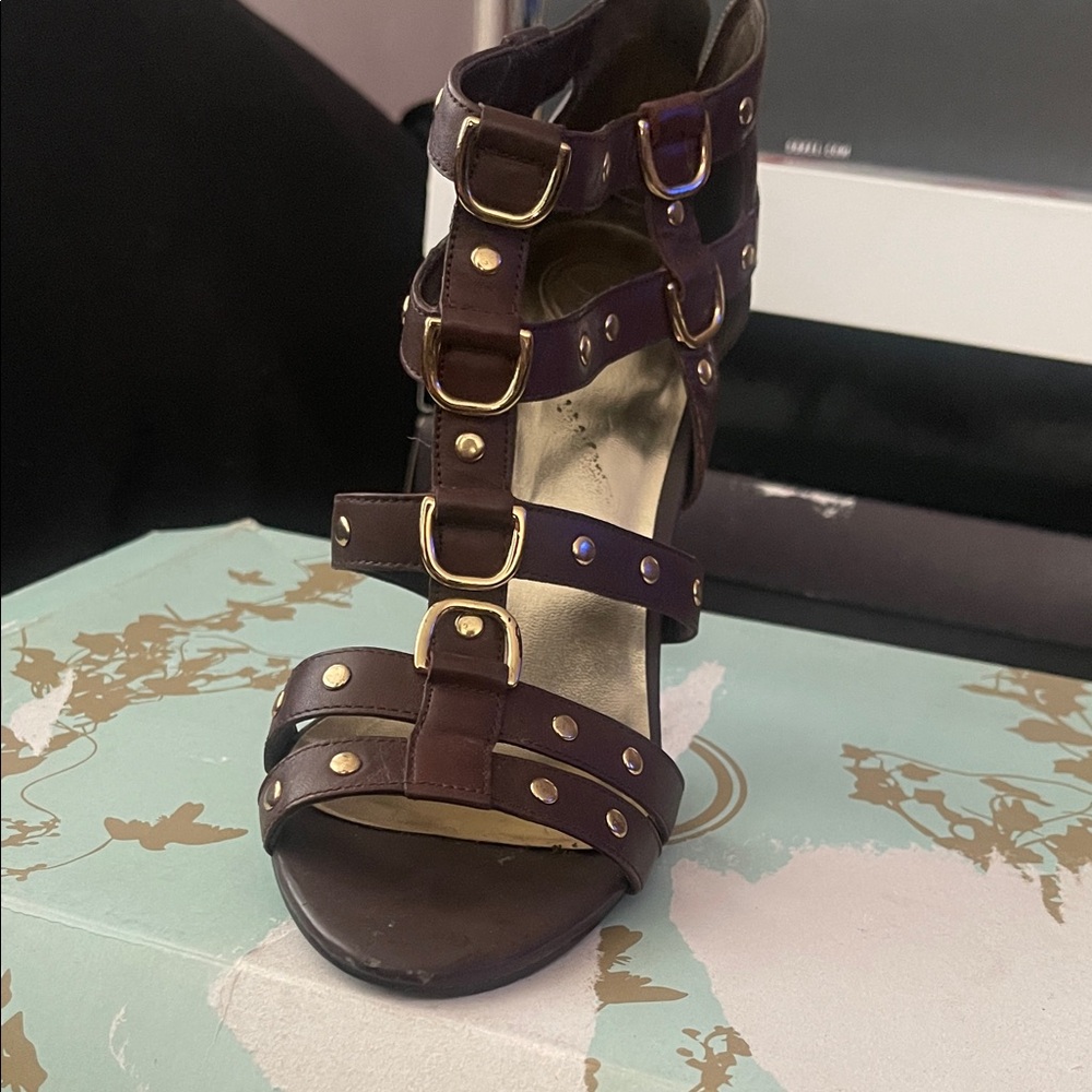Jessica Simpson Dark Brown Strappy Heels